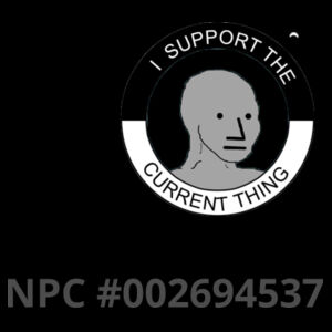 I Support The Current Thing NPC Longsleeve - AS Colour Mens Ink Longsleeve Tee Design